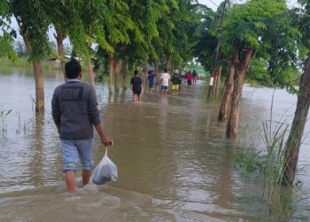 Kali Lamong Meluap, Sembilan Desa di Gresik Terendam Banjir