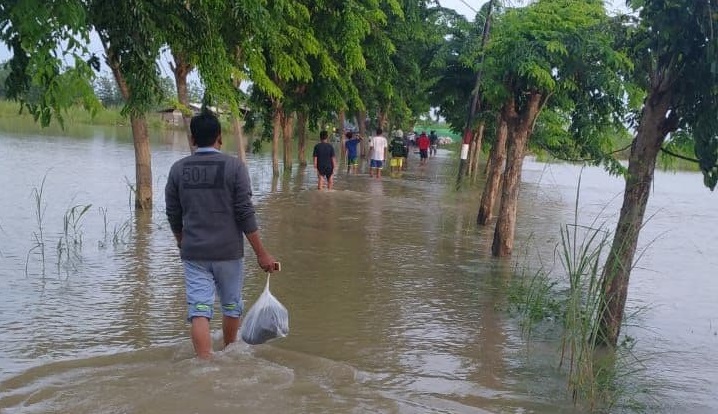 Kali Lamong Meluap, Sembilan Desa di Gresik Terendam Banjir