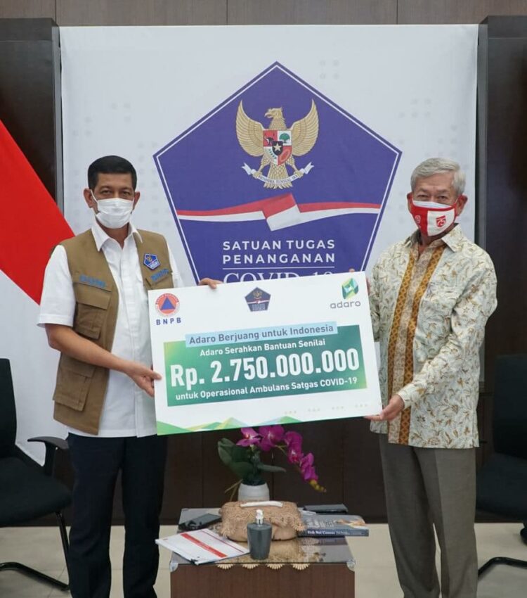 Adaro Bantu Rp 2,75 Miliar untuk Operasional Ambulans Satgas Covid-19