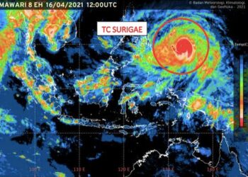 Sembilan Provinsi Terancam Siklon Tropis Surigae