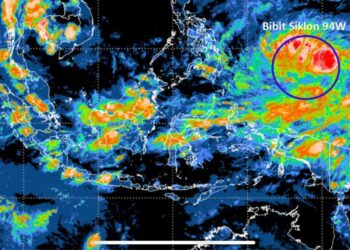Siklon Tropis 94W Ancam Kalimantan, Sulawesi, Maluku dan Papua