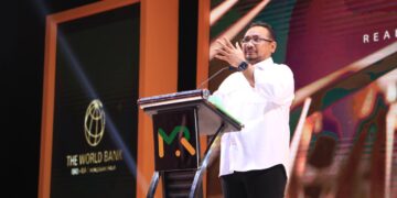 Menteri Agama RI Yaqut Cholil Qoumas menghadiri Kick Off Implementasi Realizing Education's Promises - Madrasah Education Quality Reform (REP-MEQR) Project, Senin (11/4). Foto: Kemenag RI