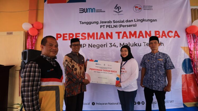 Tingkatkan Literasi Pelajar, PELNI Resmikan Taman Baca di Wilayah 3TP