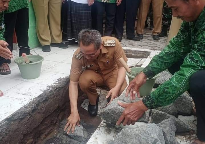 Bupati Bantul Hadiri Acara Peletakan Batu Pertama Pembangunan SDNU Pemanahan, Ini Harapannya