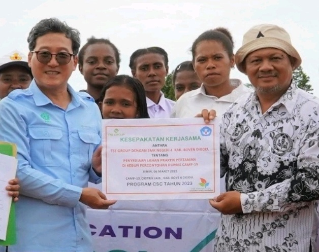 Tunas Sawa Erma Group Sediakan Lahan Praktik Pertanian untuk SMKN 4 Boven Digoel