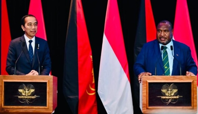 Presiden Jokowi Bertemu dengan PM Papua Nugini Bahas Peningkatan Kerja Sama Kedua Negara