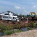 Helikopter BNPB Mendarat di Kotawaringin Barat, untuk Tindakan Pengecekan Mesin