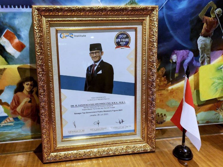 Sandiaga Uno Raih Top GPR Figure 2023, Ini Harapan Pihak Kemenparekraf