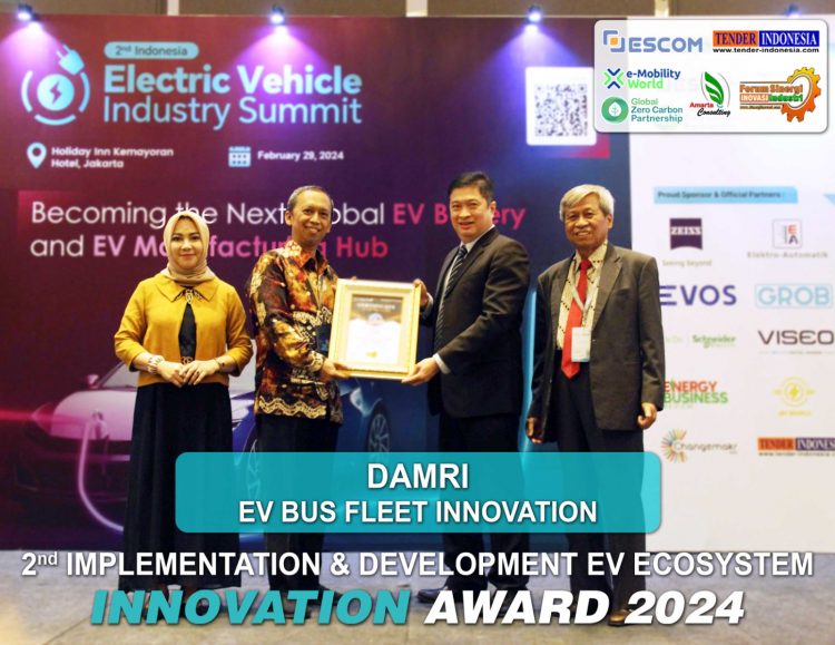 DAMRI Sukses Terima Penghargaan Innovation EV Bus Fleet