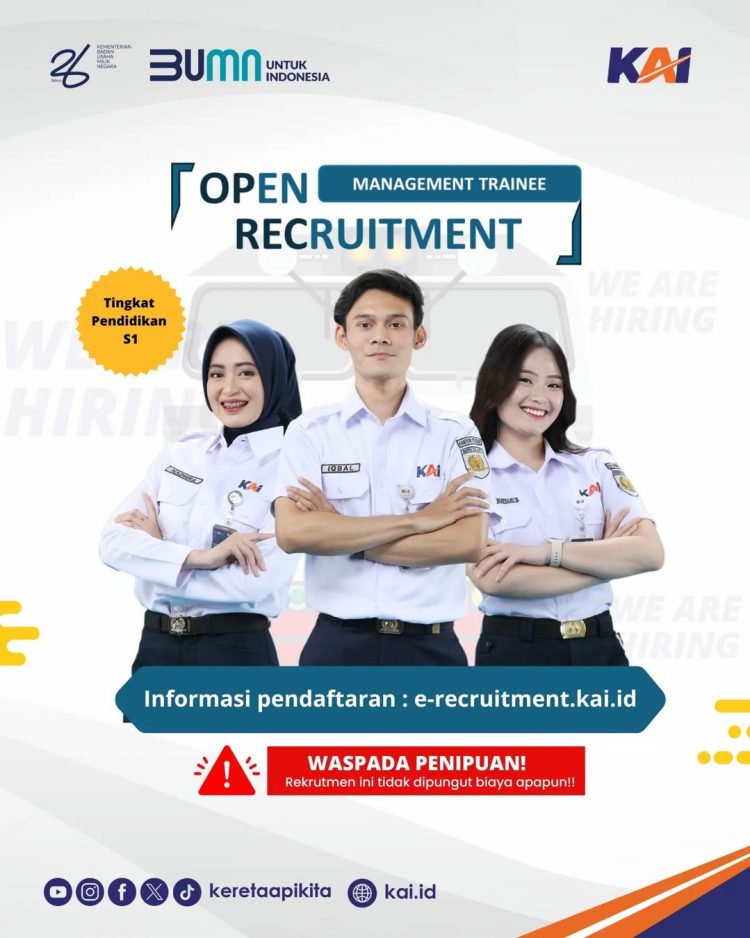 KAI Rekrutmen Program Management Trainee Tahun 2024, Dibuka Hingga 22 April 2024