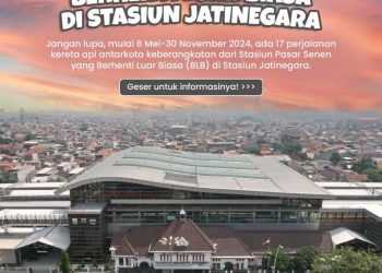 Pembangunan Eskalator di Stasiun Pasar Senen, Penumpang 17 KA Berangkat dari Stasiun Jatinegara