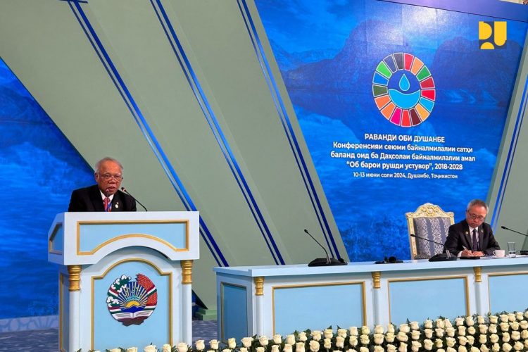 Plenary Session 3rd High-Level International Conference di Tajikistan, Menteri Basuki Ajak Kolaborasi Transformatif untuk Ketahanan Air Global