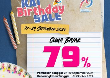 Peringati HUT Ke-79 KAI, Ada Promo Tiket Cuma Bayar 79 Persen Naik Kereta Api