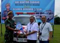 Tunjang Layanan Kesehatan, Danmen Arhanud 2 SSM Terima Mobil Ambulan CSR dari BRI