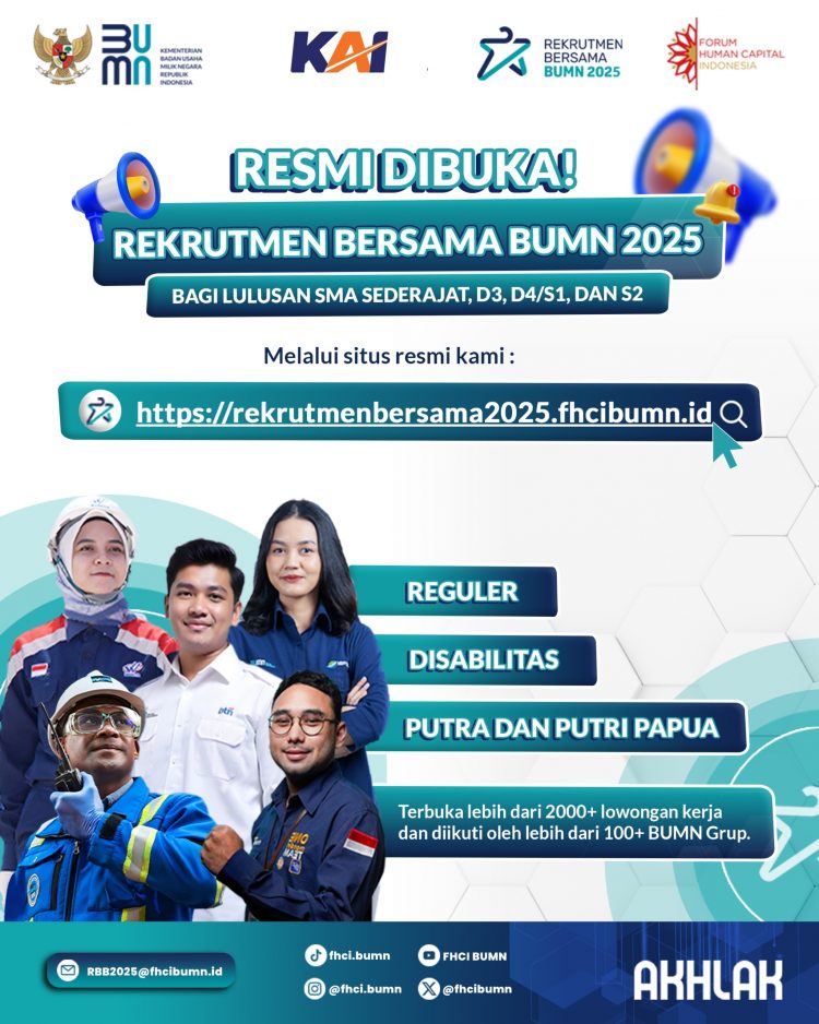 KAI Buka Peluang Berkarier di Rekrutmen Bersama BUMN 2025