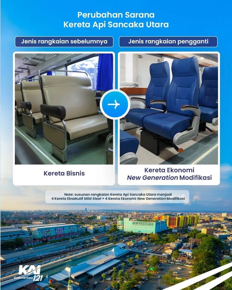 KAI Hadirkan Kenyamanan di KA Sancaka Utara