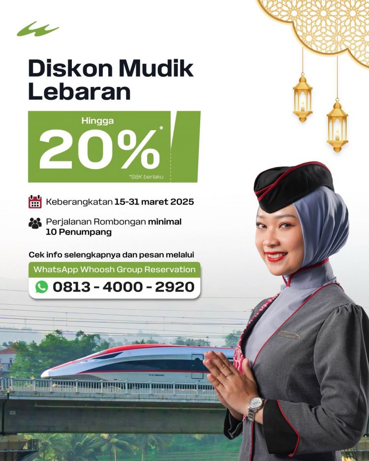 KCIC Hadirkan Diskon Hingga 20% untuk Perjalanan Mudik Lebaran