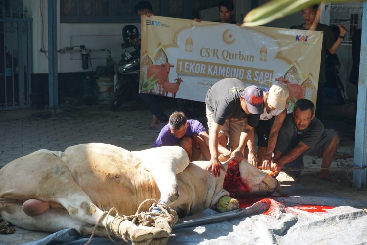 Idul Adha, KAI Services Sembelih Hewan Kurban di Distrik Tegal