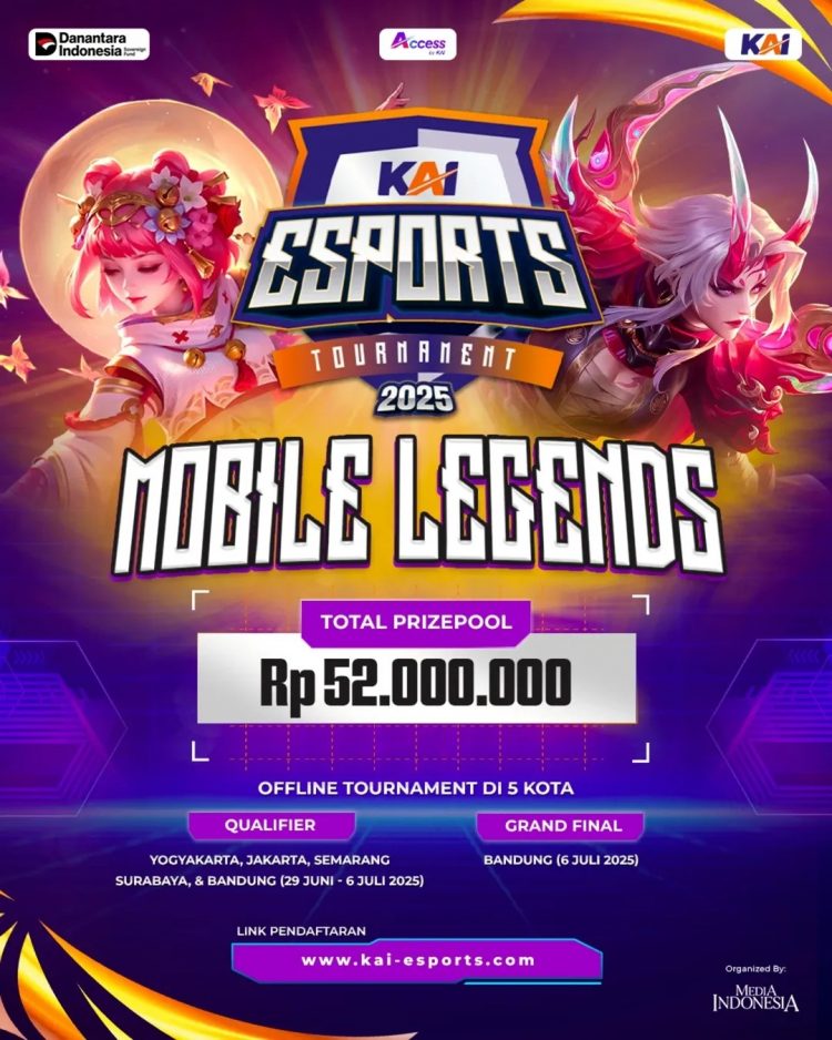 KAI Gelar Turnamen E-Sport Mobile Legends, Hadiah Total Rp52 Juta