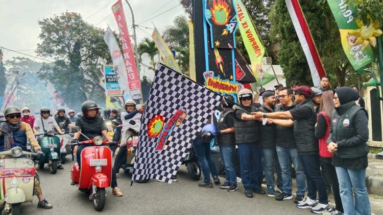 Ratusan Pecinta Vespa Ramaikan Batu Vespa Fest 2025, Eksplor Destinasi Hidden Gem Kota Wisata Batu