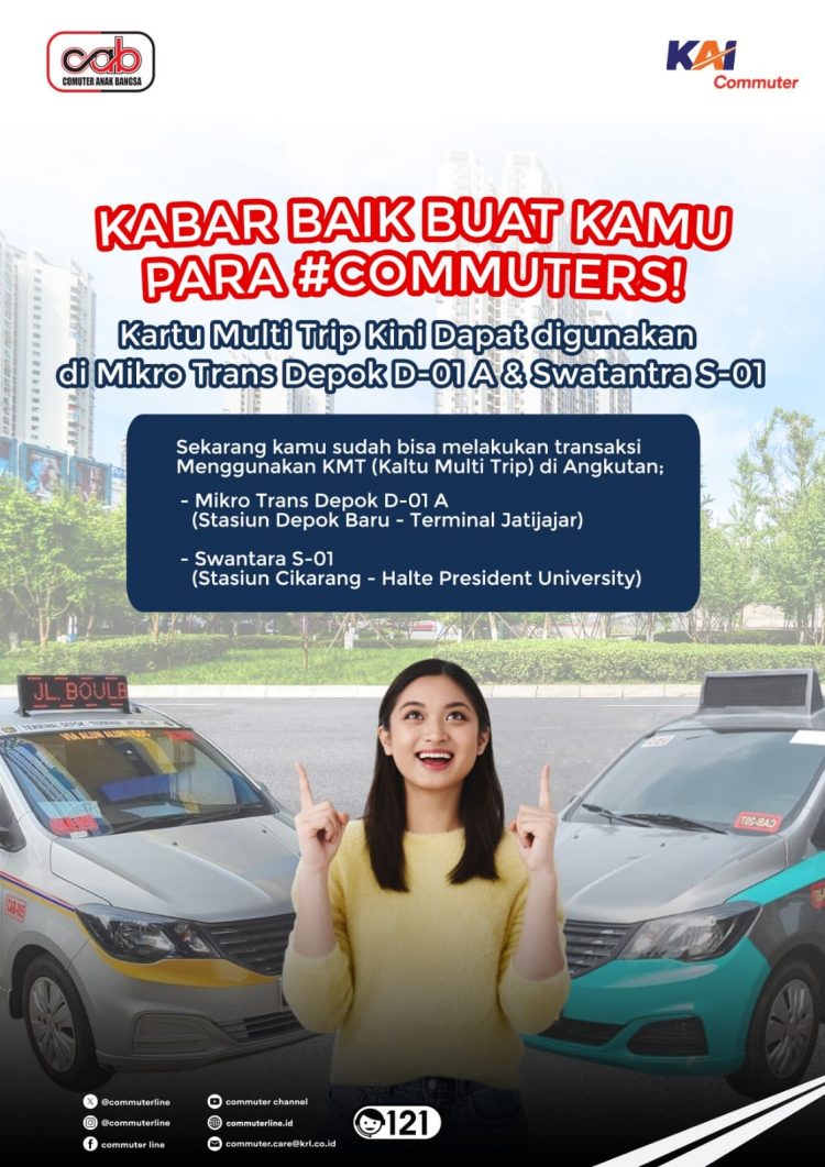 KMT Kini Dapat Digunakan untuk Angkutan Perkotaan di Depok dan Cikarang