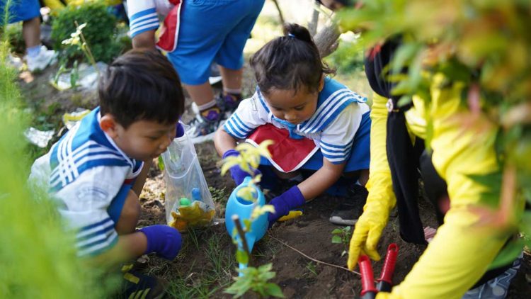 Pelindo Ajak Anak TK Barunawati Tanam Sayur dan Jaga Lingkungan