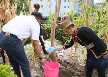 KAI Divre I Sumut Peringati HUT RI ke 80 dengan Penanaman Pohon Pule