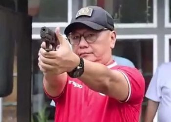 Wartawan PWI Jaya Adu Ketangkasan Menembak Rayakan HUT RI