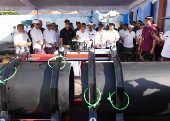 Pembangunan Pipa Bawah Laut Estuary Nusa Dua Resmi Dimulai