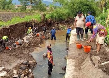 Perbaikan Saluran Air Ciherang Didukung Bantuan Provinsi dan Kabupaten