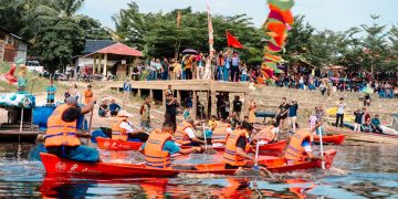 Pacu Sampan Balai Pungut Hidupkan Desa Wisata Tepian Batang Mandau