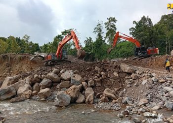 Kementerian PU Mulai Bangun Jembatan Darurat Malalak di Kabupaten Agam