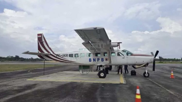 Pesawat Bantuan BNPB Tiba di Riau untuk Operasi Modifikasi Cuaca Cegah Karhutla