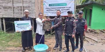 BMH Kaltim Bangun Sumur Bor, 150 Warga Km 39 Samboja Kini Nikmati Air Bersih