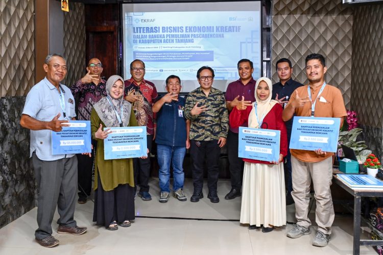 Bangkit Pascabanjir, 50 Pegiat Ekraf Aceh Tamiang Terima Bantuan Kementerian Ekraf dan BSI