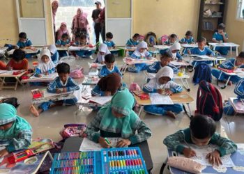 MIN 29 Lhoknga Gelar Lomba Mewarnai Anak Usia Dini