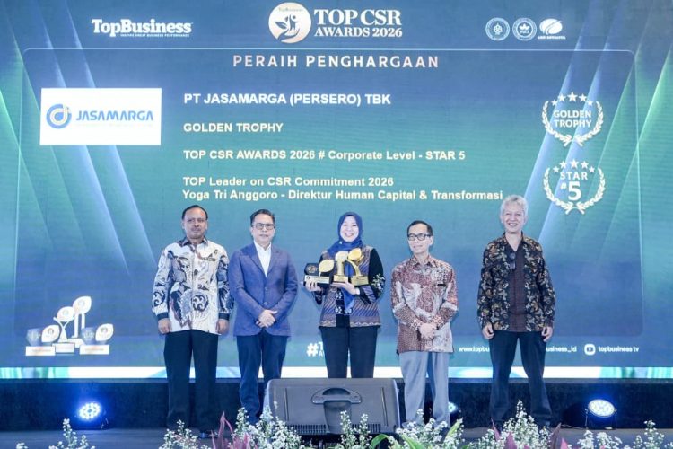 Implementasi CSR dan ESG, Jasa Marga Borong Tiga Penghargaan TOP CSR Awards 2026