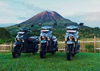 Yamaha GEAR ULTIMA Taklukkan Jalur Ekstrem Gunung Sinabung