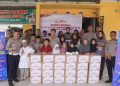 Satlantas Rohil Salurkan Bantuan ke Panti Asuhan pada Hari Bhayangkara