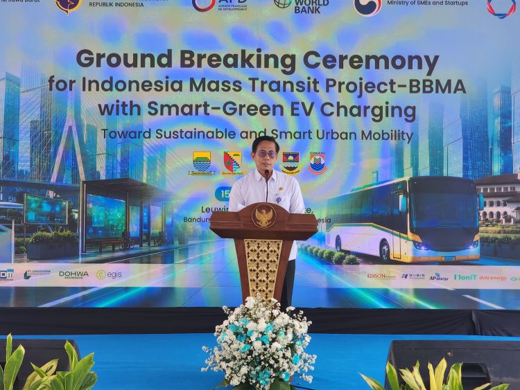 Ditjen Hubdat Gelar Groundbreaking Charging Station BRT Cekungan Bandung