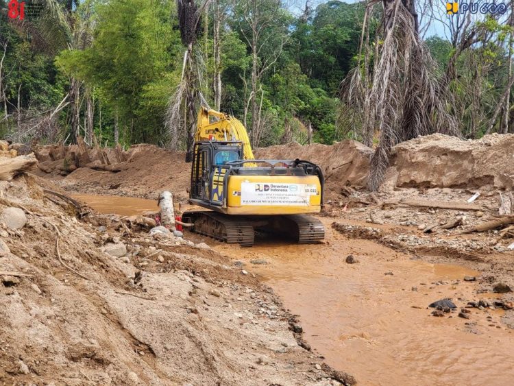 Tanggul Aek Sigala-gala Tapanuli Tengah Jebol, Kementerian PU Gerak Cepat Atasi banjir