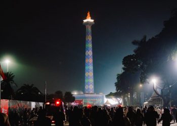 #PrayForNTT Hadir dalam Video Mapping Monas, Pesan Solidaritas di Malam Merdeka