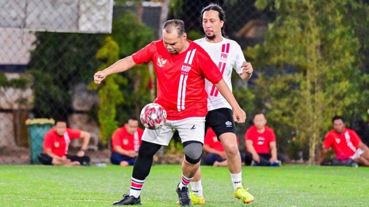 KSOP Gresik Dan PWI Perkuat Silaturahmi Lewat Mini Soccer