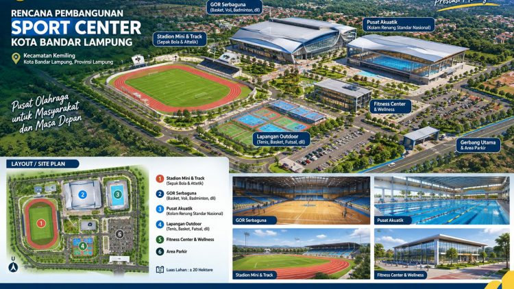Bandar Lampung Siapkan Sport Center di Kawasan Kemiling